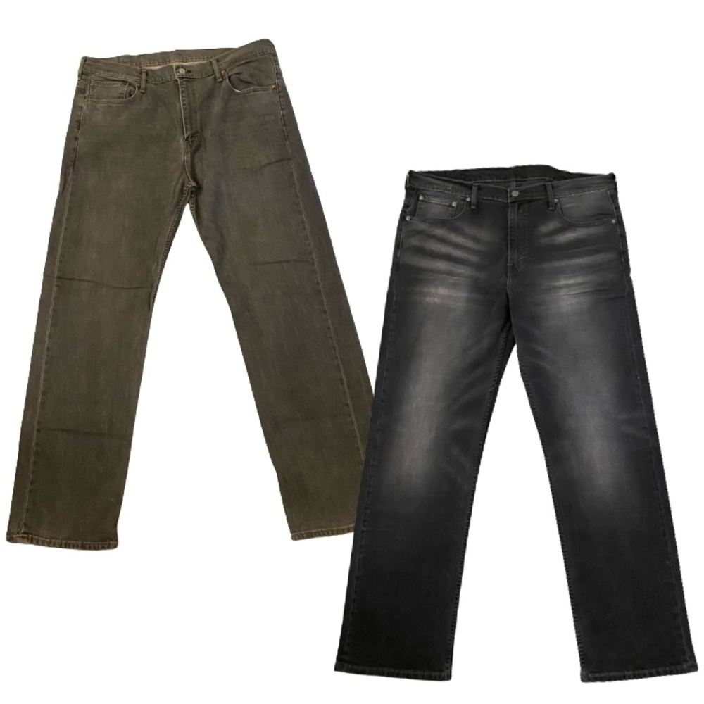 2 LEVI’S 569 Men 38 x 34 Loose Straight Dark Wash